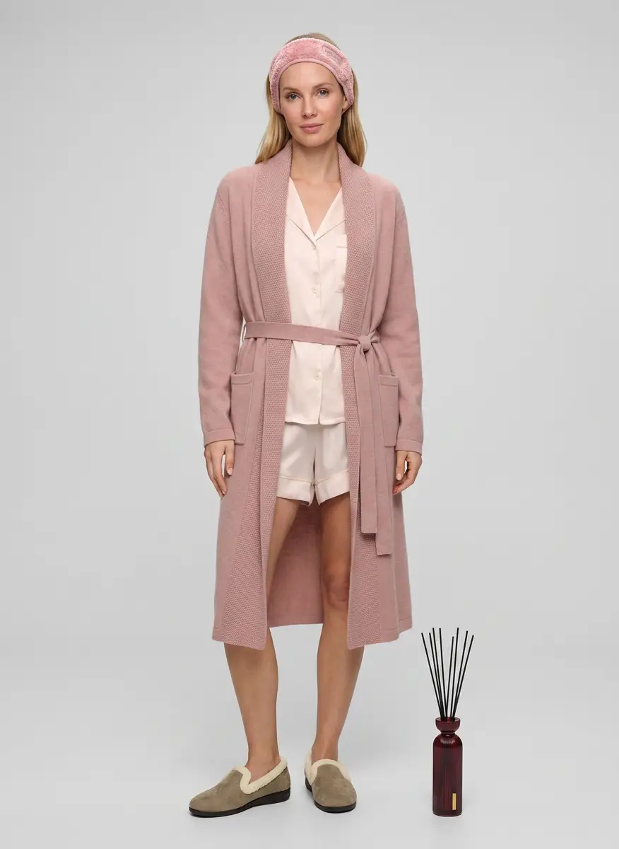 Neiman Marcus Cashmere Shawl-Collar Robe 6