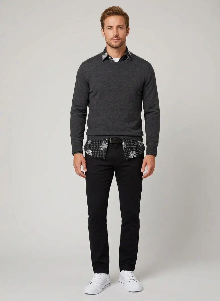 Club Room Men's Solid Crew Neck Merino Wool Blend Sweater, Created for Macy's 2