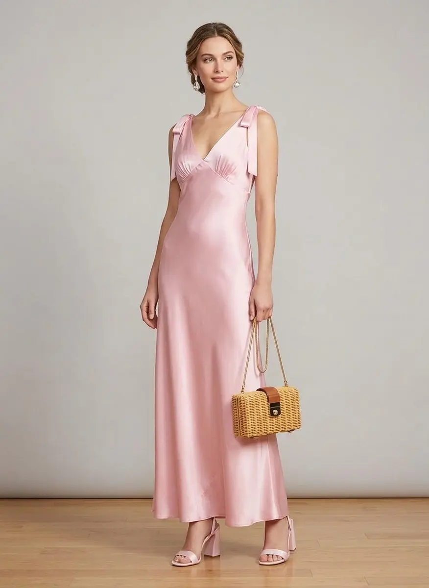 pernille silk dress pink Reformation Pernille Silk Maxi Dress  The Closet New York