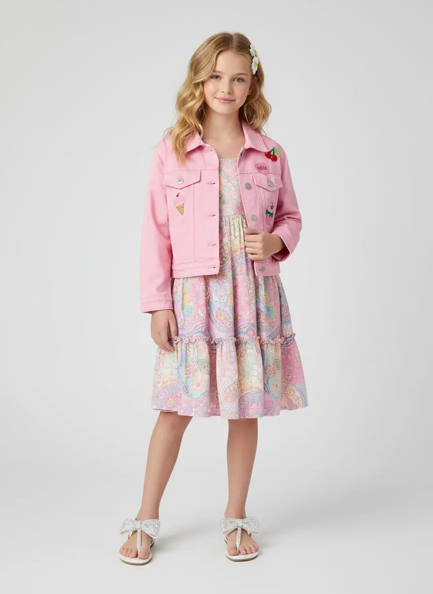 Pink Denim Charm