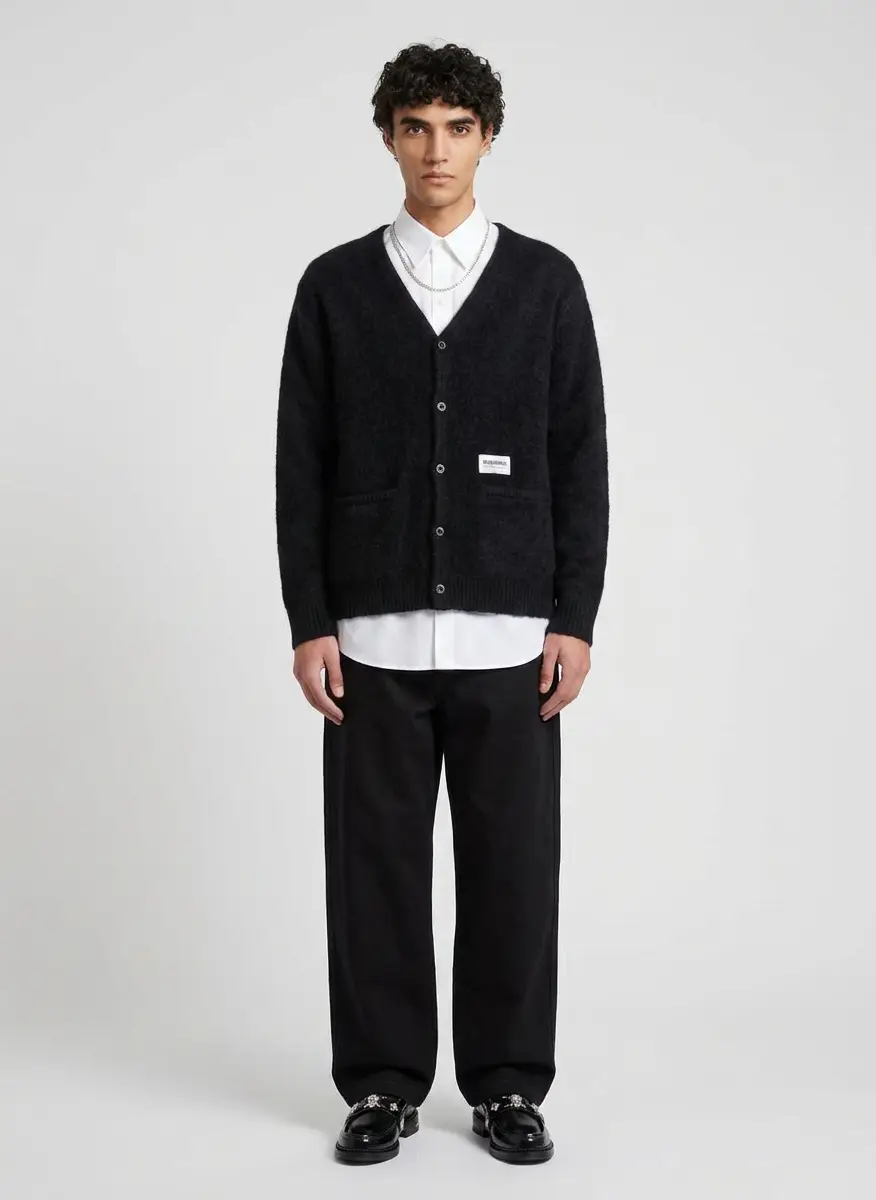 NEIGHBORHOOD Black Mohair Cardigan 5