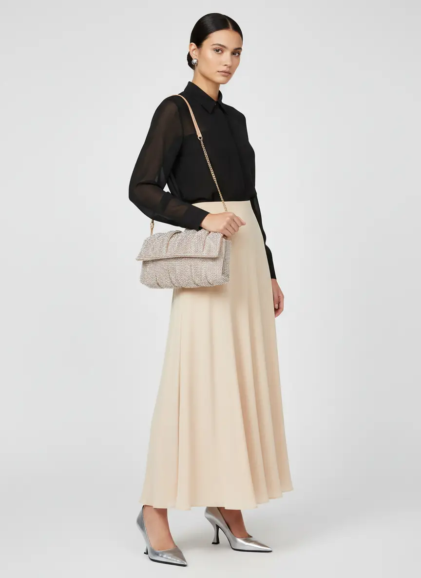 Loro Piana Erika silk midi skirt 6
