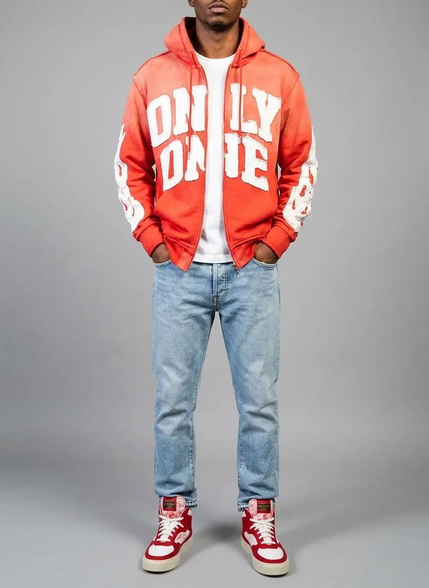 Distressed Crimson Contrast