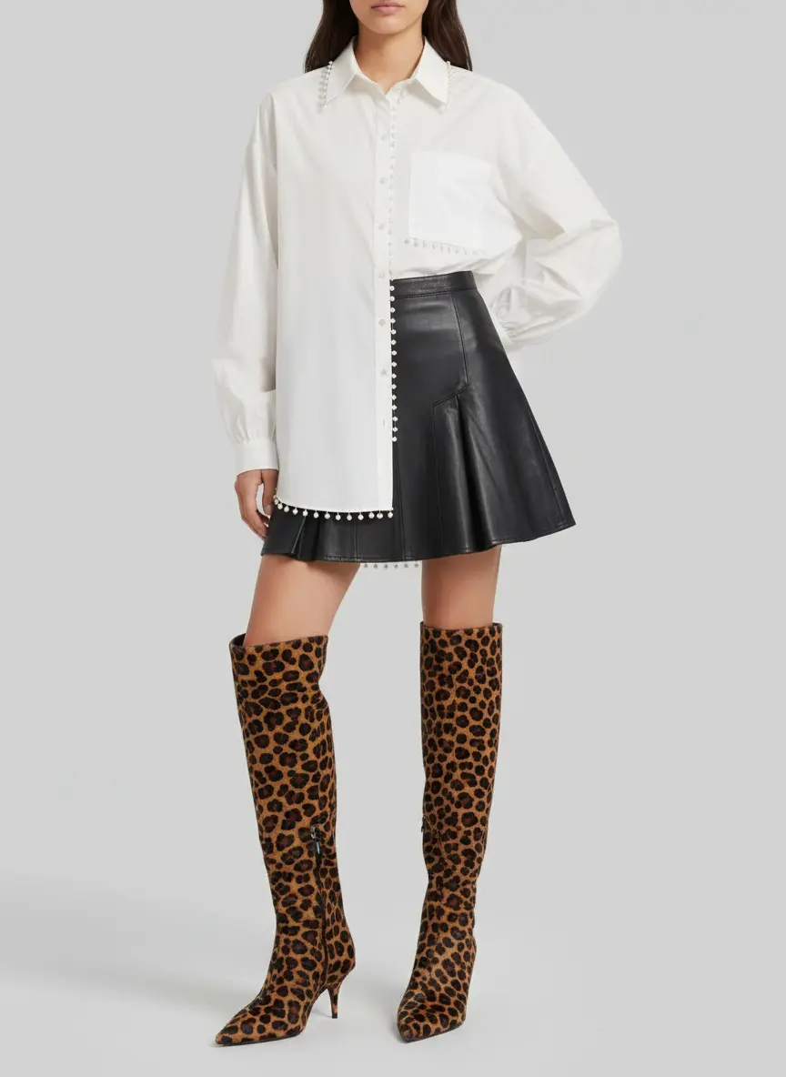 Edgy Leather & Leopard