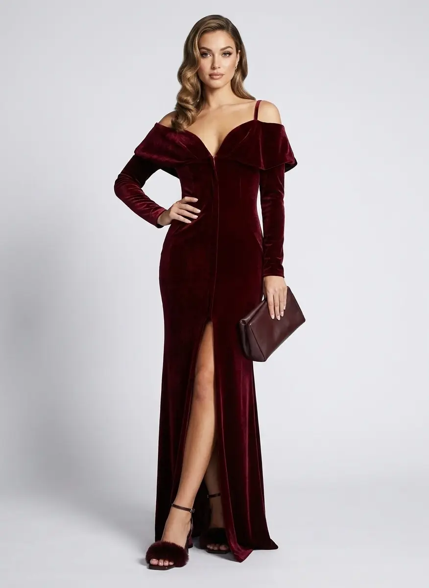 Monochromatic Burgundy Glamour