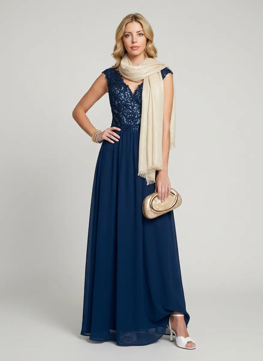 Regal Navy & Ivory Contrast