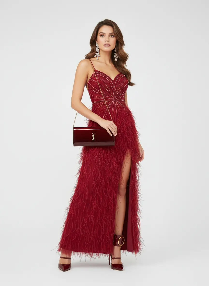 Monochromatic Burgundy Elegance