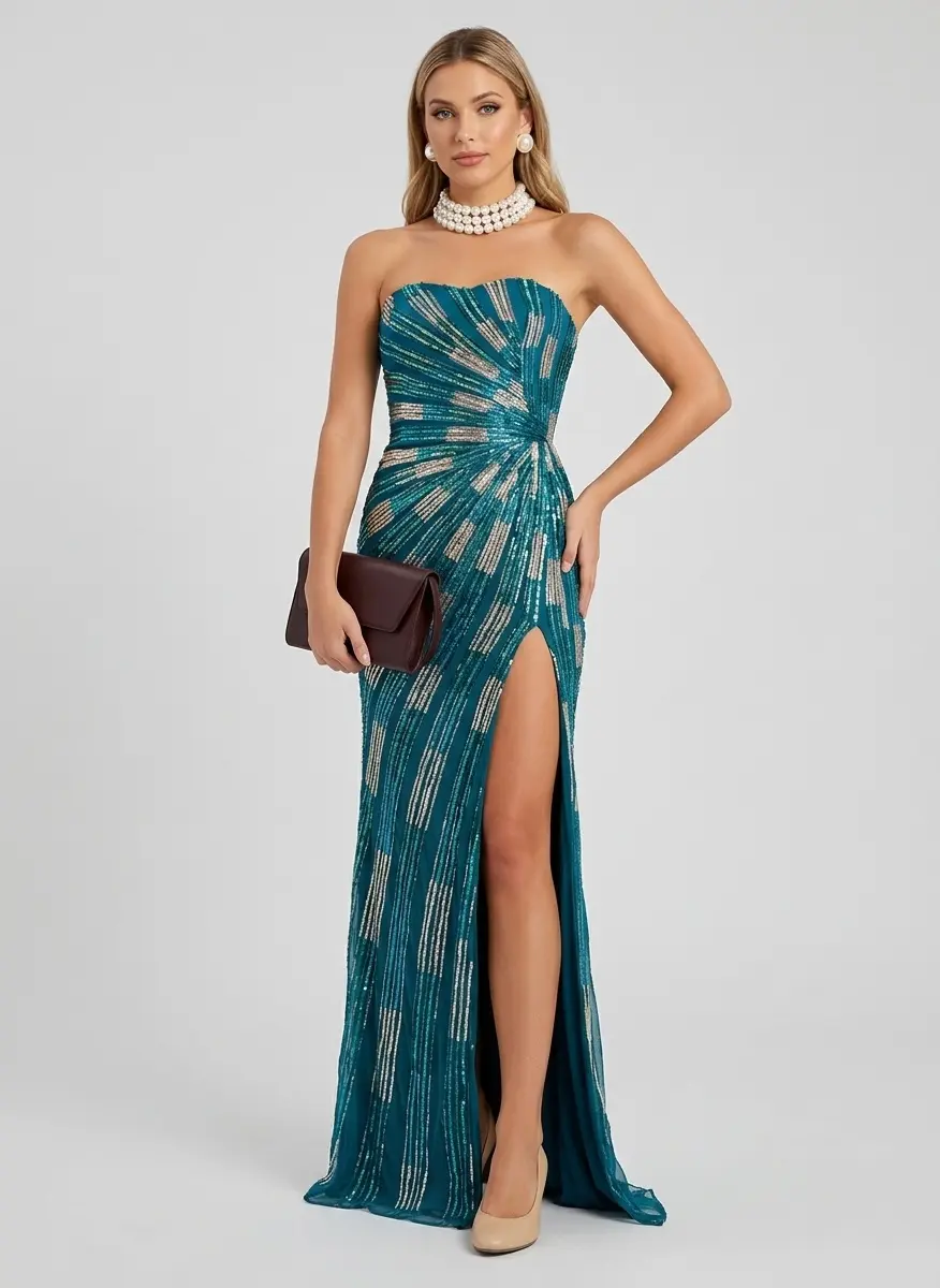 Teal Geometric Glamour