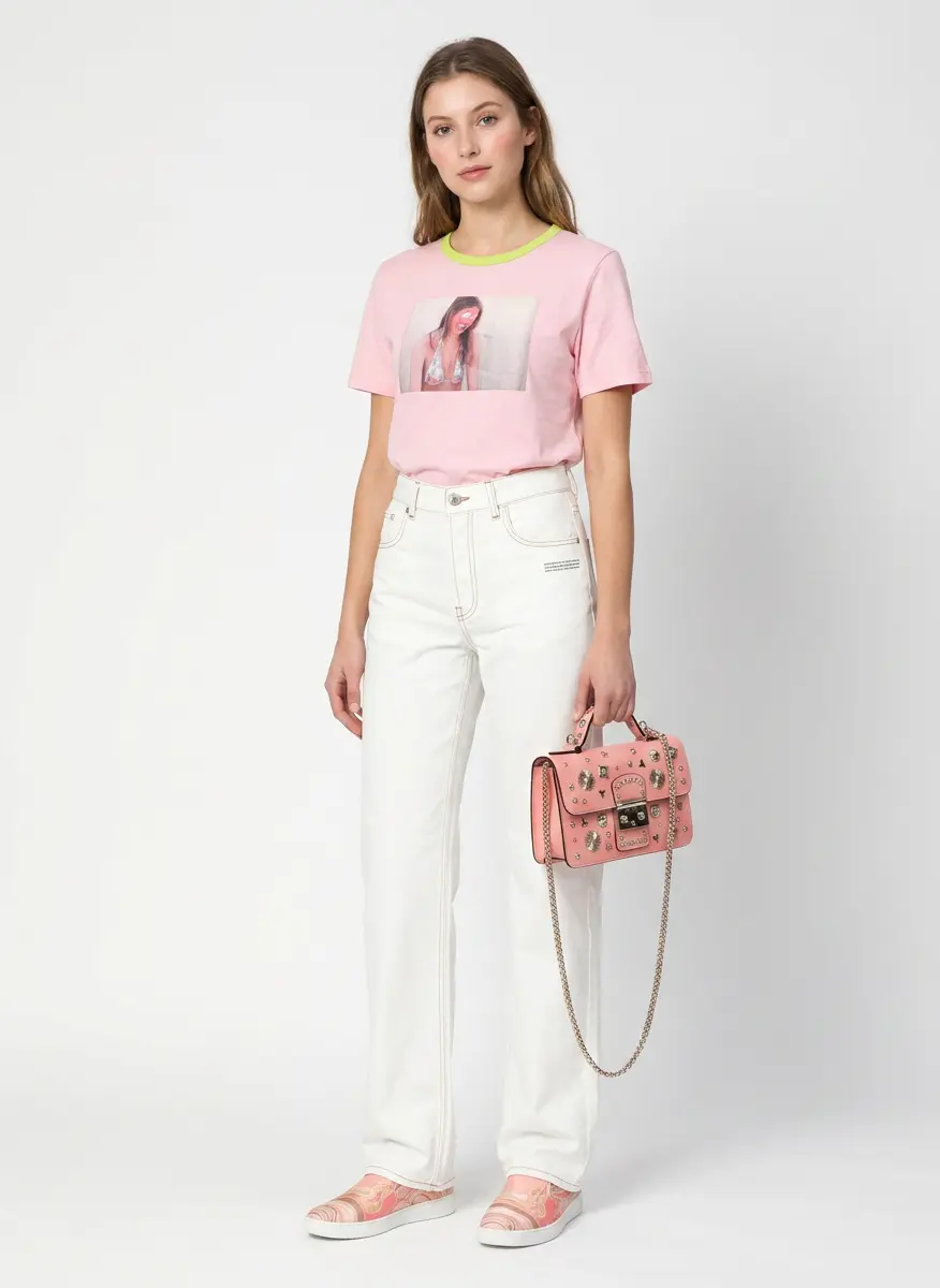Casual Pink & Denim Chic