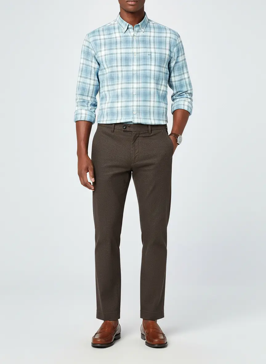 AURALEE Airy checked wool shirt 7