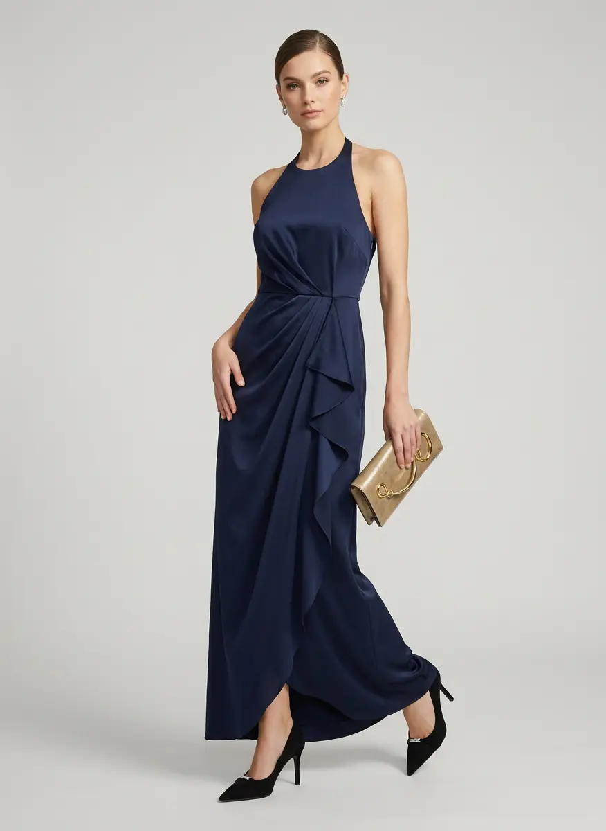 Midnight Halter Elegance