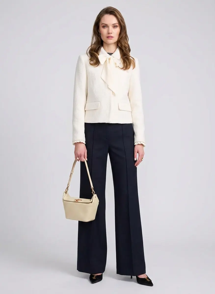 Ivory Tweed Elegance
