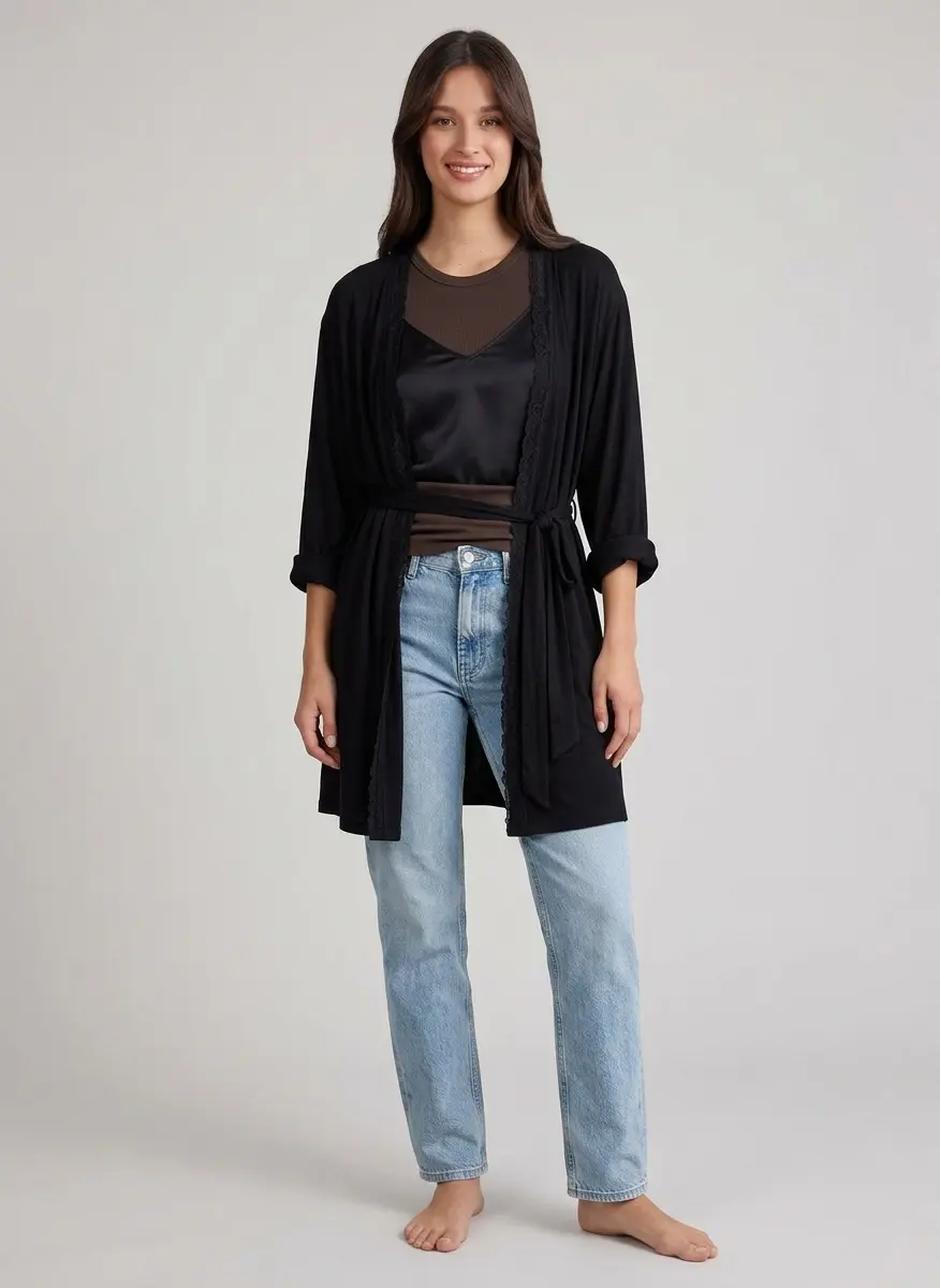 Silk and Ribbed Sophistication
