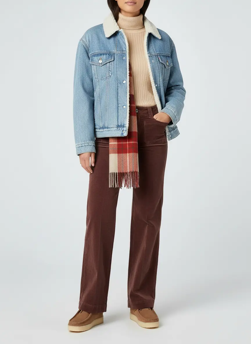 Heritage Heritage Traditions - Russet Check Brushed Wool Scarf 2