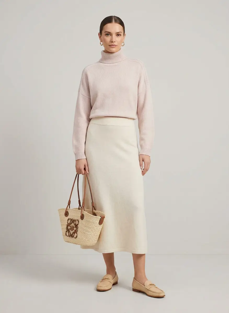 Lisa Yang Asta brushed cashmere midi skirt 8