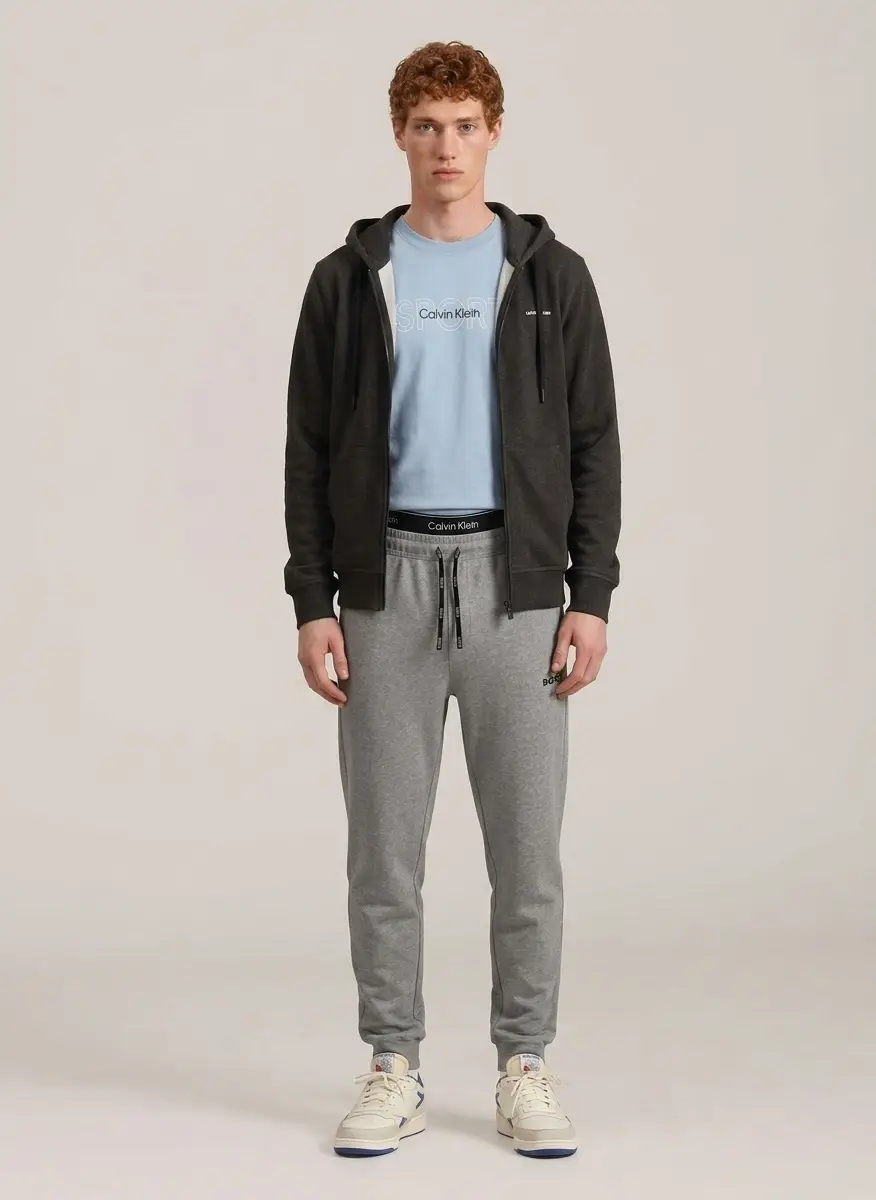 Hugo Boss BOSS Mix & Match Cotton Blend Logo Print Loungewear Joggers Regular Fit 5