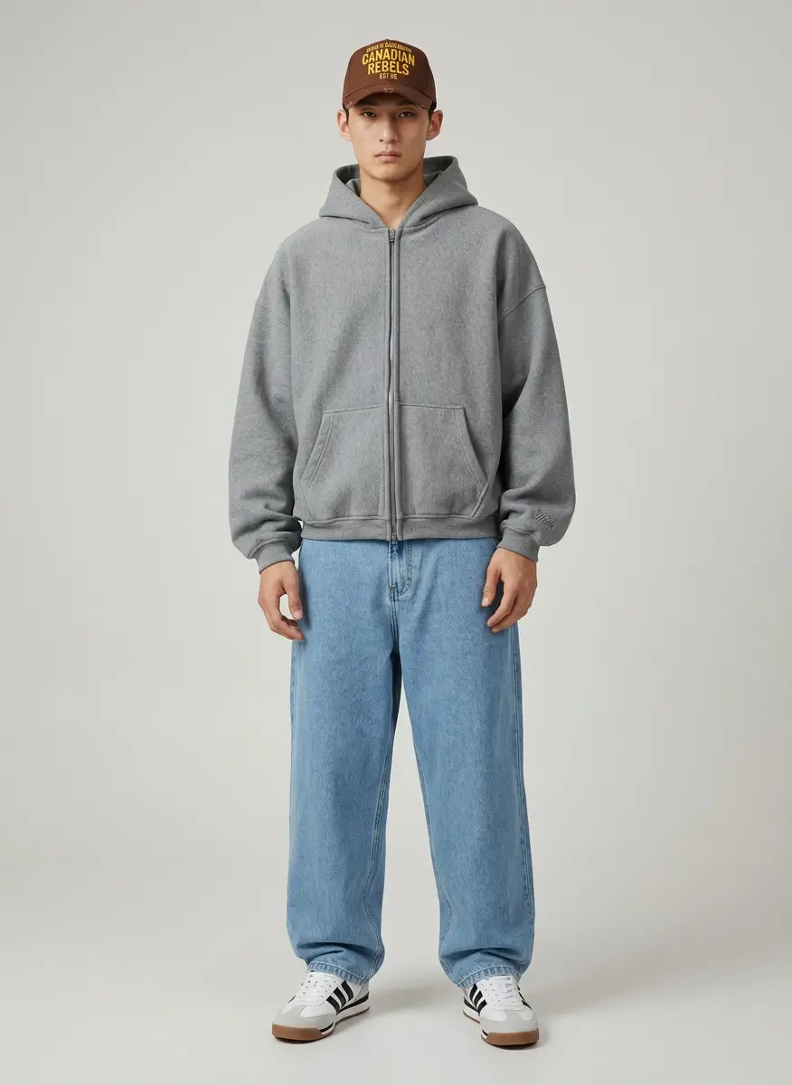 Alexander Wang STAR ZIP UP HOODIE IN DENSE FLEECE 7
