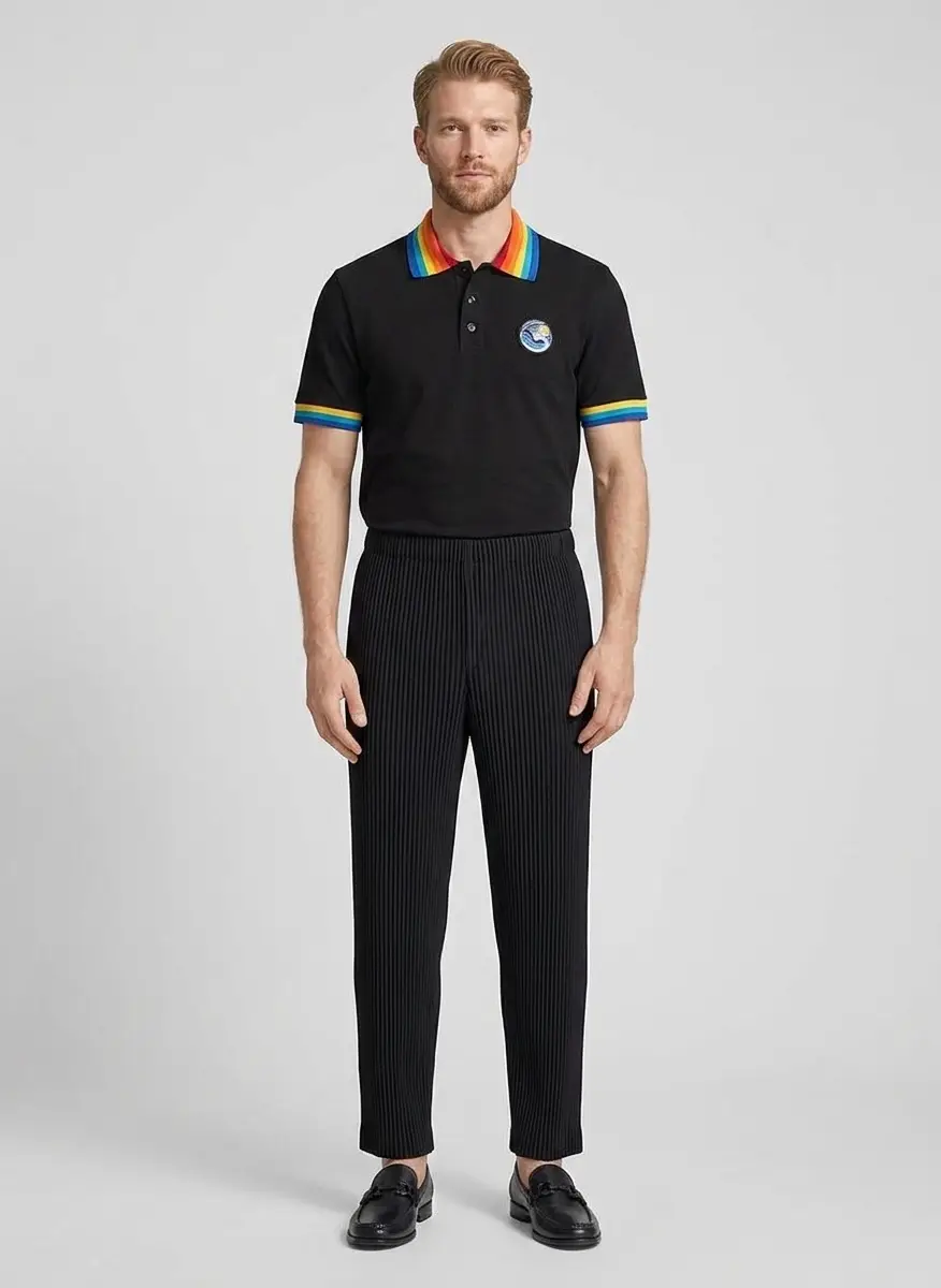Homme Plissé Issey Miyake Black Color Pleats 1 Trousers 5