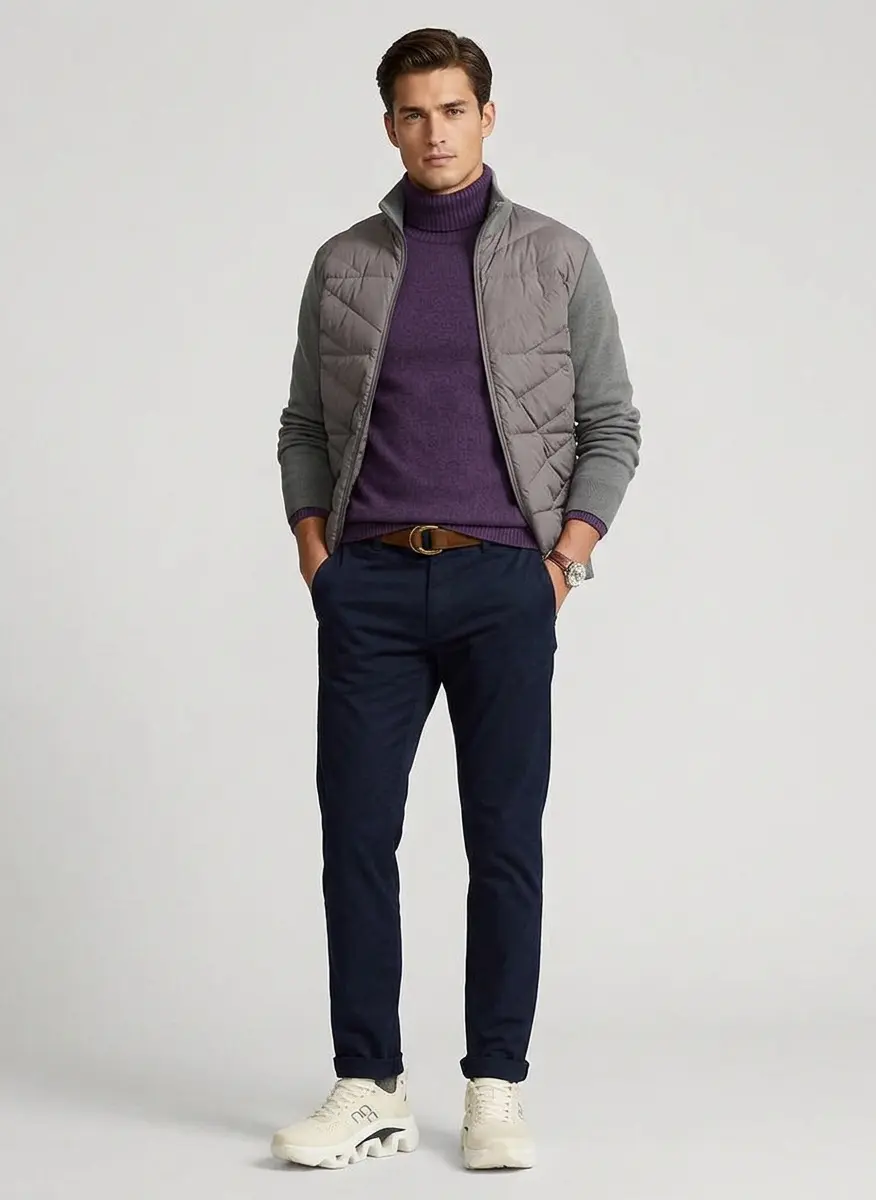 Smart-Casual Navy Contrast
