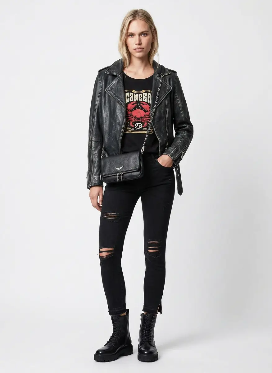 ZADIG & VOLTAIRE Rock Mini Grained Leather Crossbody 8