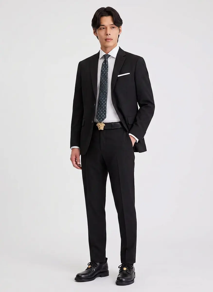 Modern Monochrome Black Tie