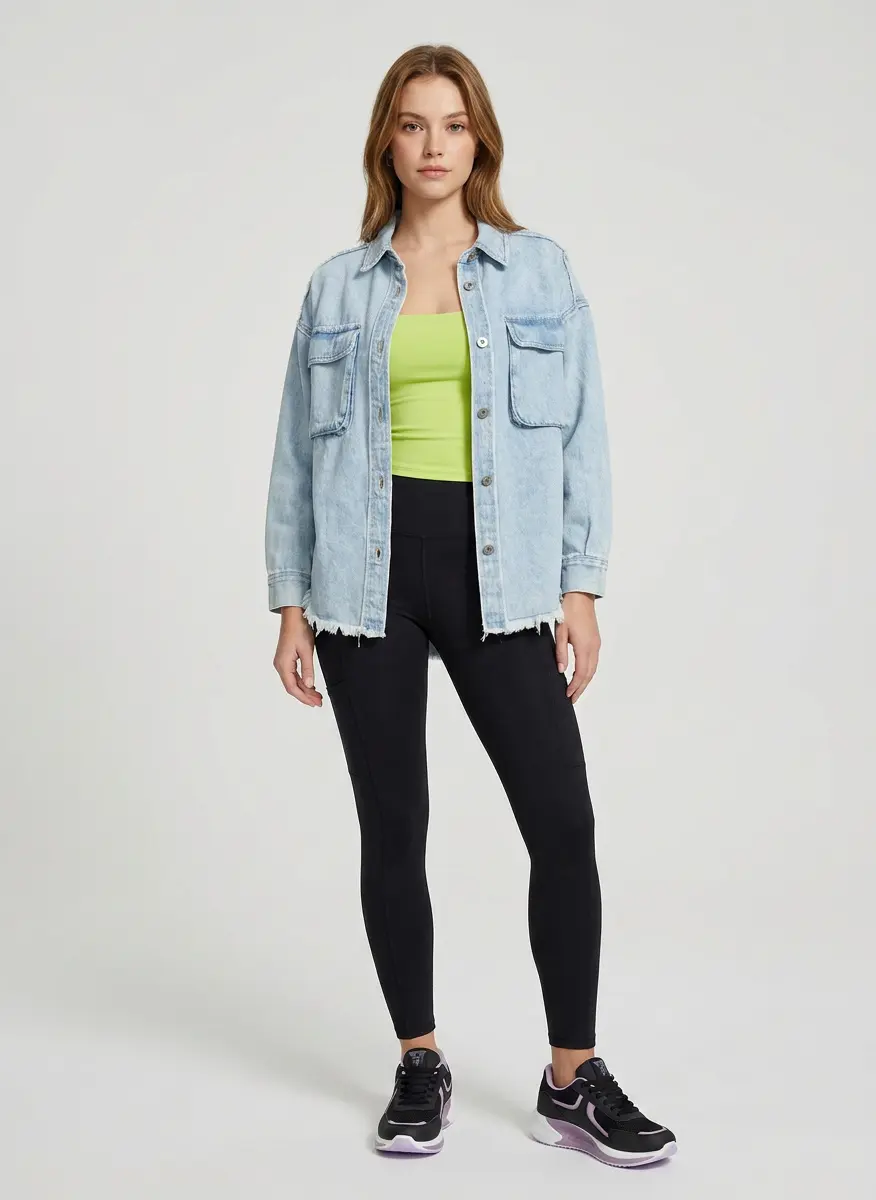 Relaxed Denim Layering
