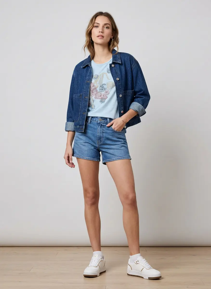 Levi's Women's Mid-Rise A-Line Denim Shorts 6