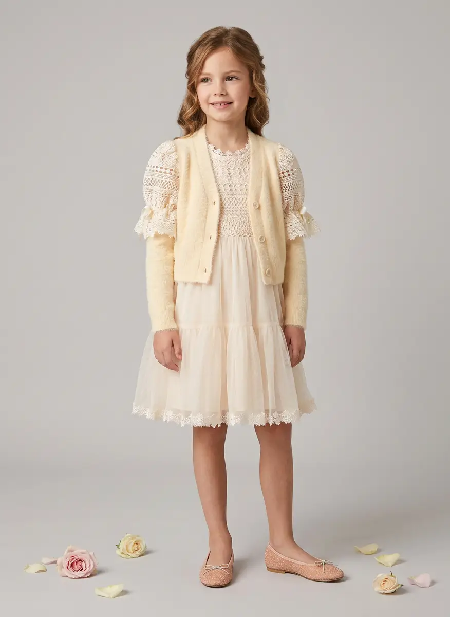 Petite Amalie Lace and tulle dress 5