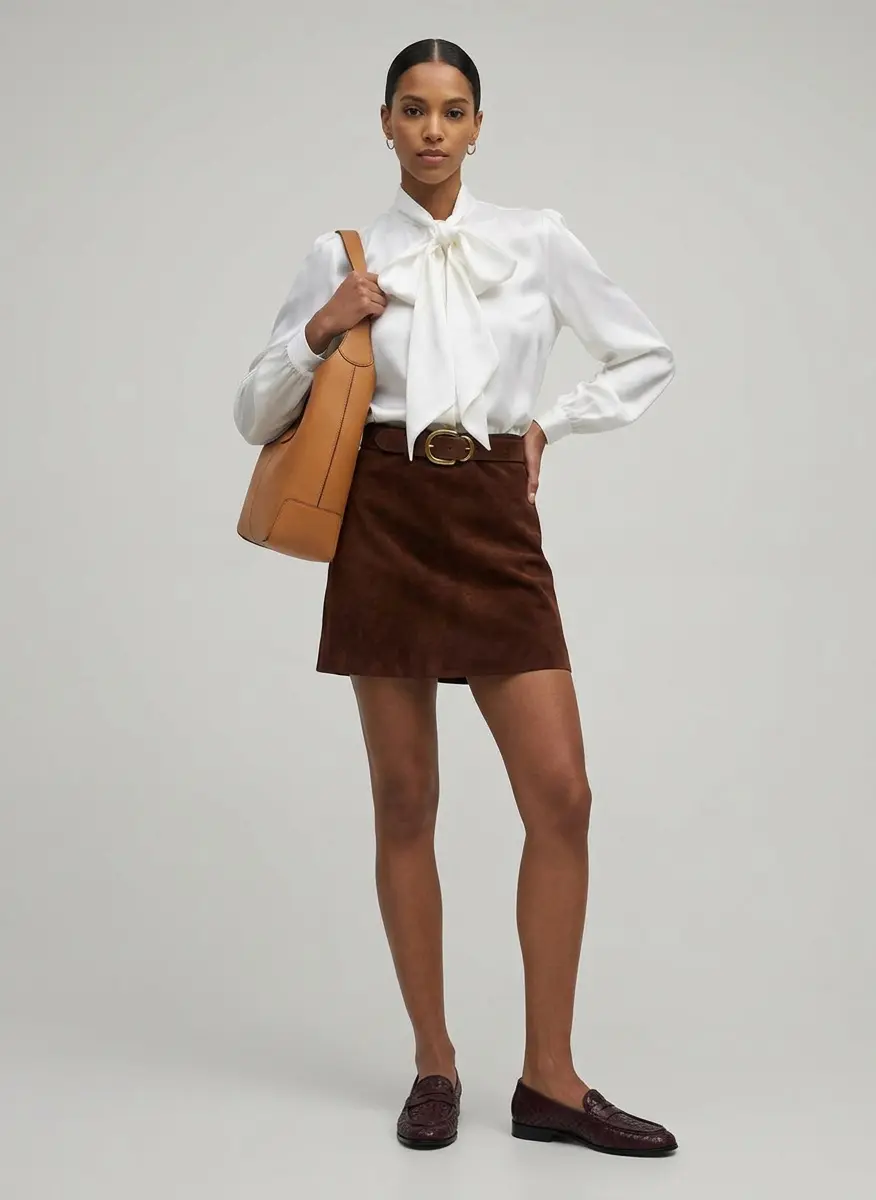 Vintage Silk & Suede Sophisticate