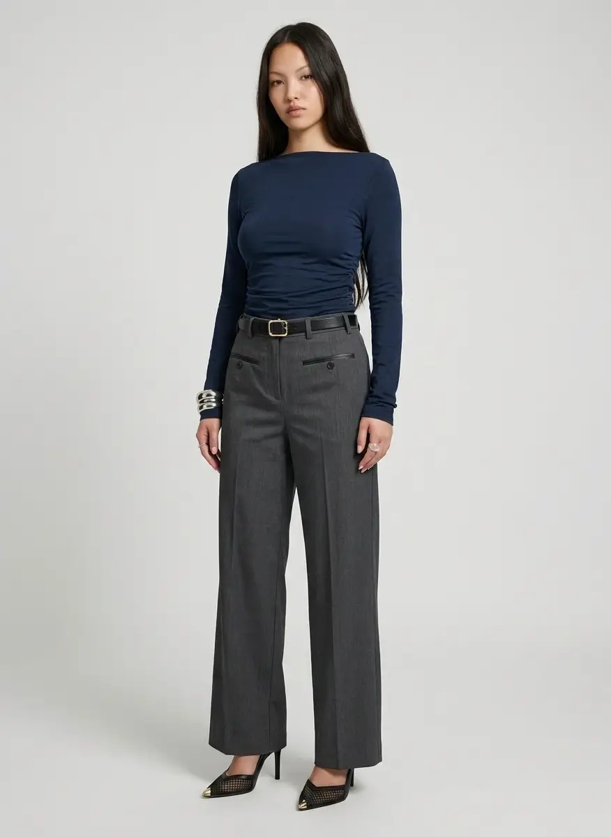 MM6 Gray Tailored Trousers 6