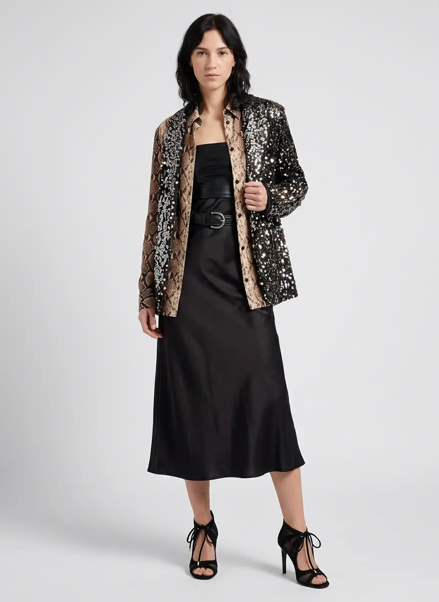 Monochrome Silk & Sequins