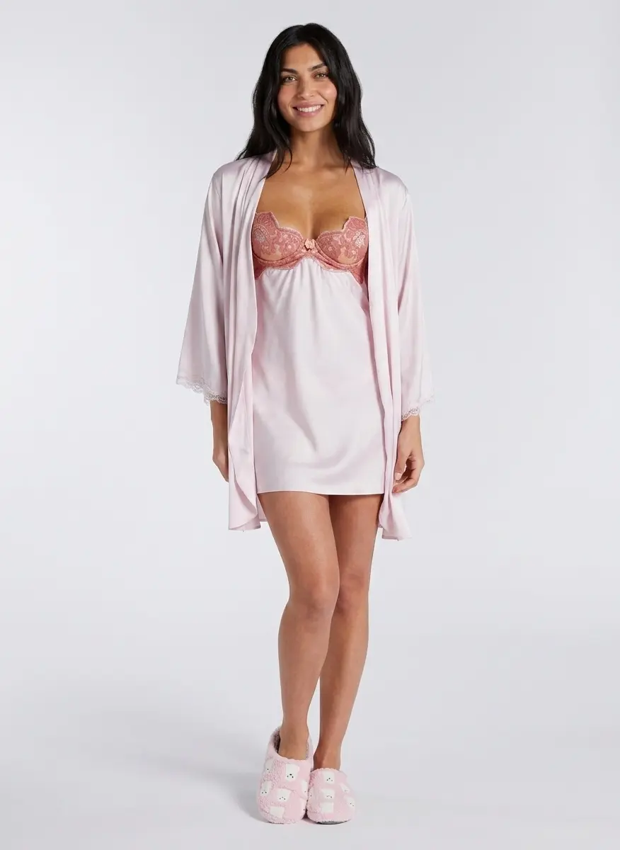 Elegant Satin & Lace Set