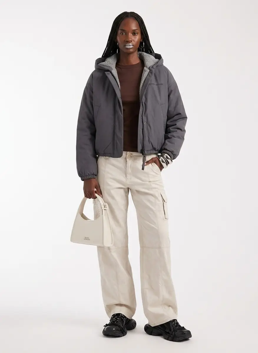 Canada Goose Gray Alberni Fleece Reversible Bomber Jacket 6