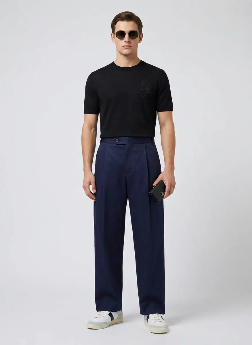Studio Nicholson High waist cotton trousers 4