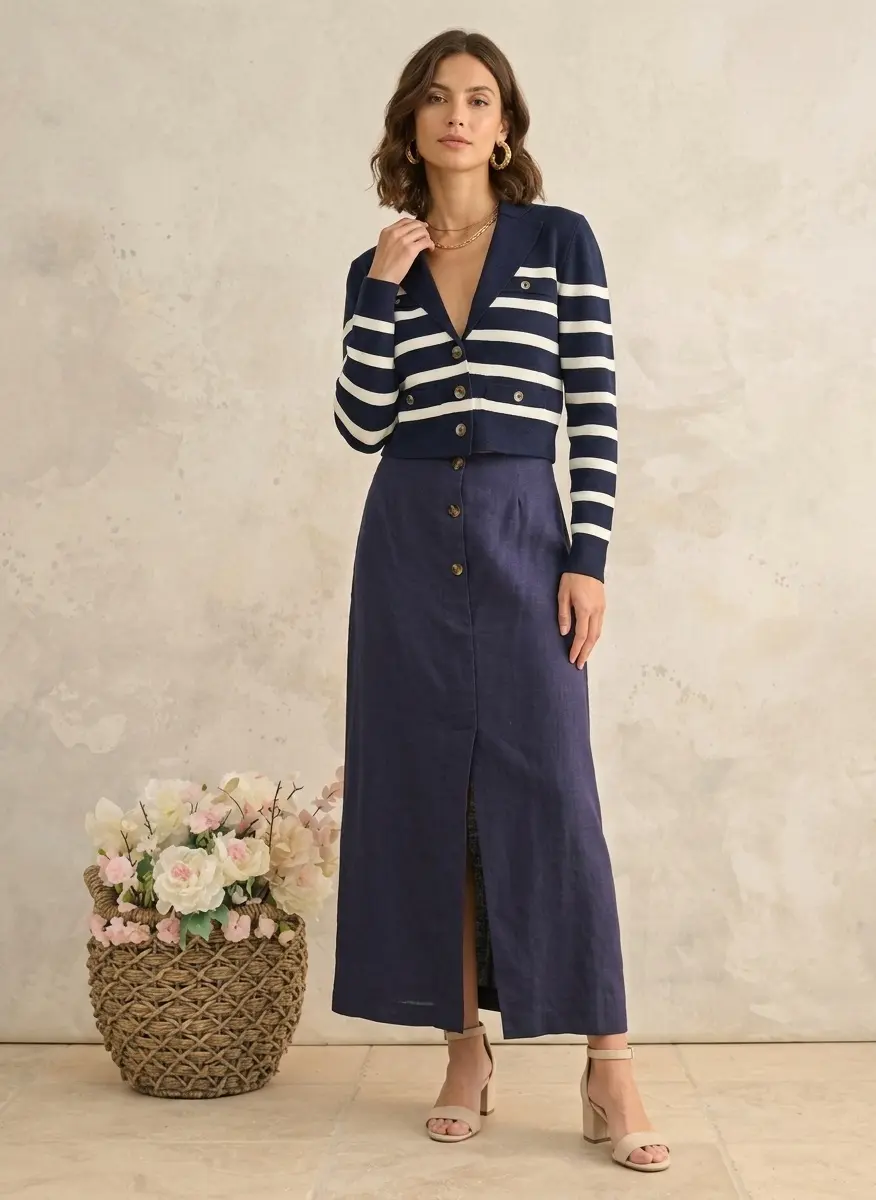 Monochrome Midi Elegance