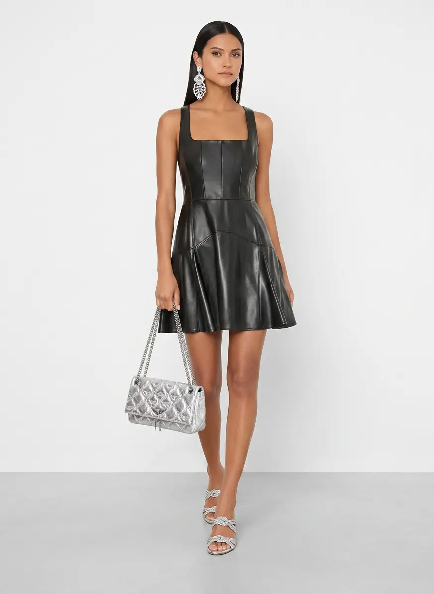 Edgy Leather Glamour