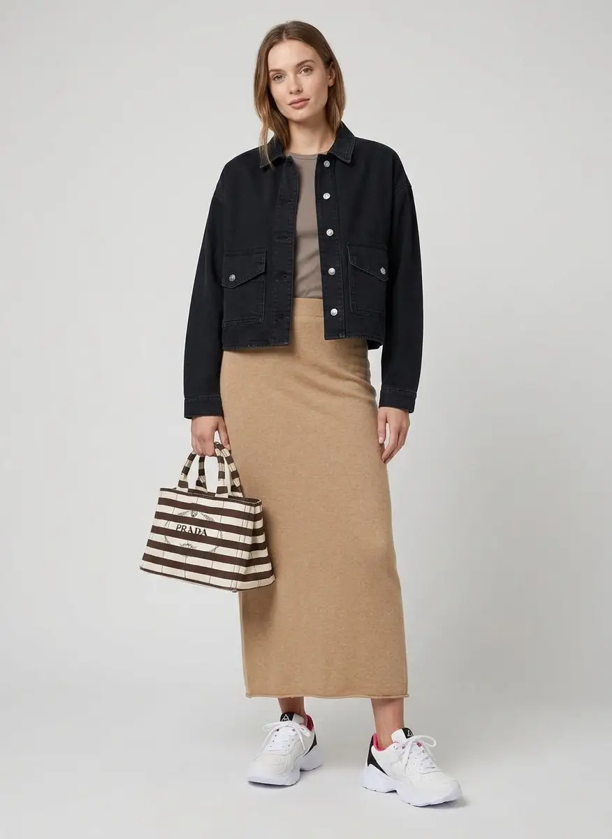 Lisa Yang Beige Charlotta Midi Skirt 8