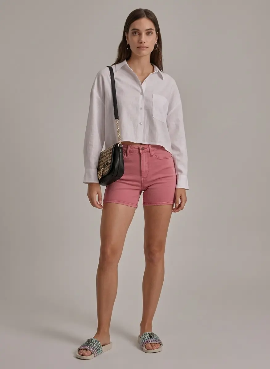 Playful Pink & White Casual