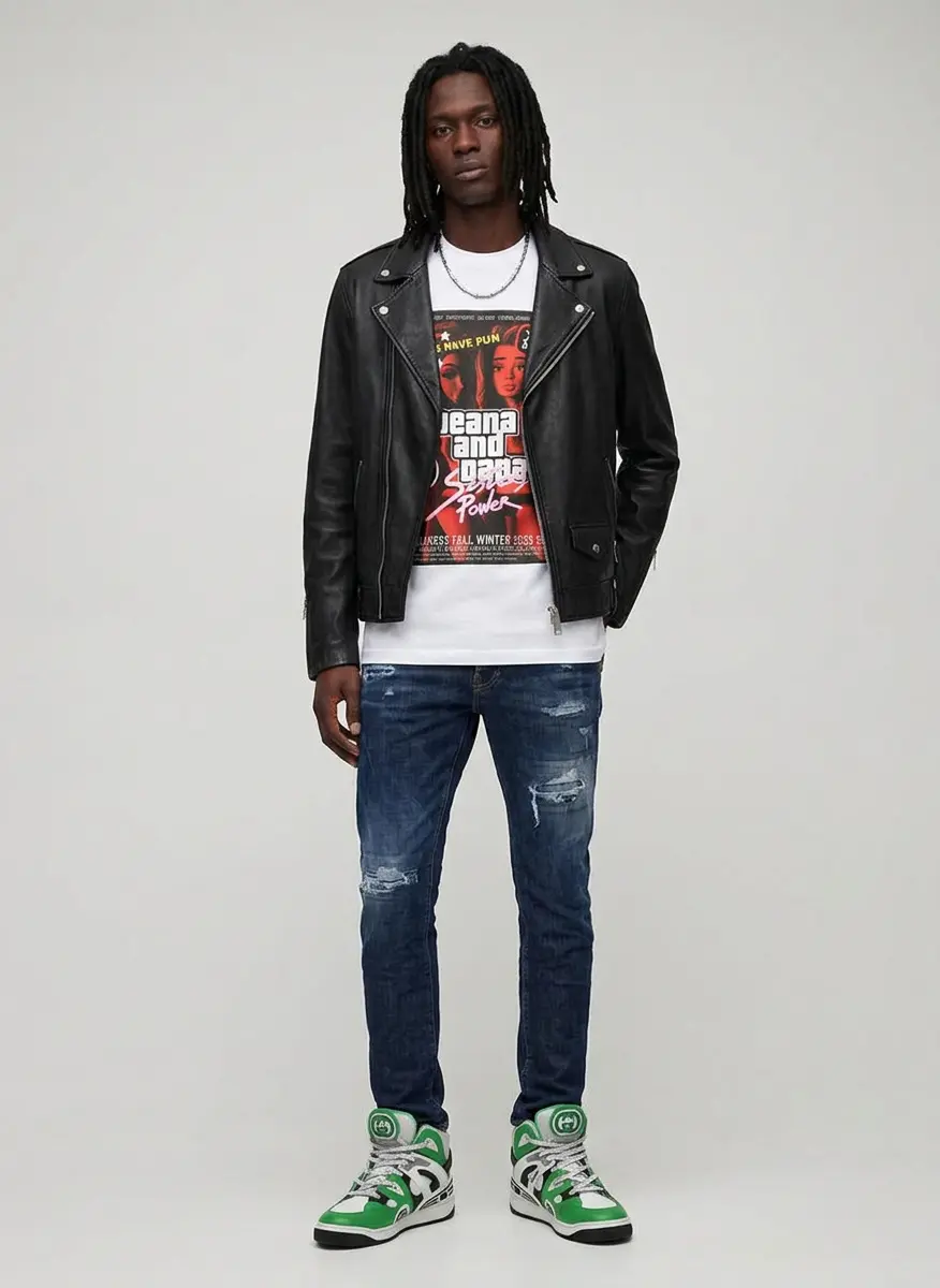 High-Contrast Luxury Streetwear