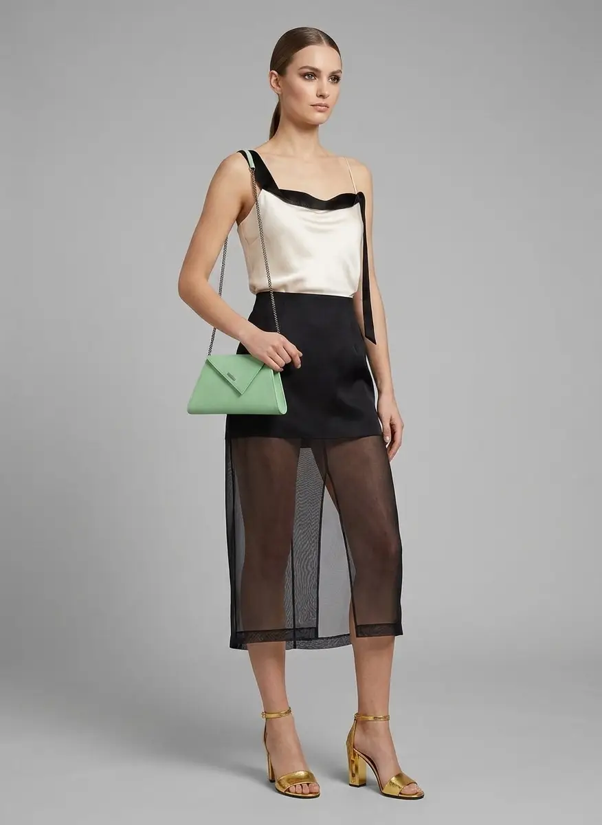 FRAME High-rise silk organza midi skirt 6