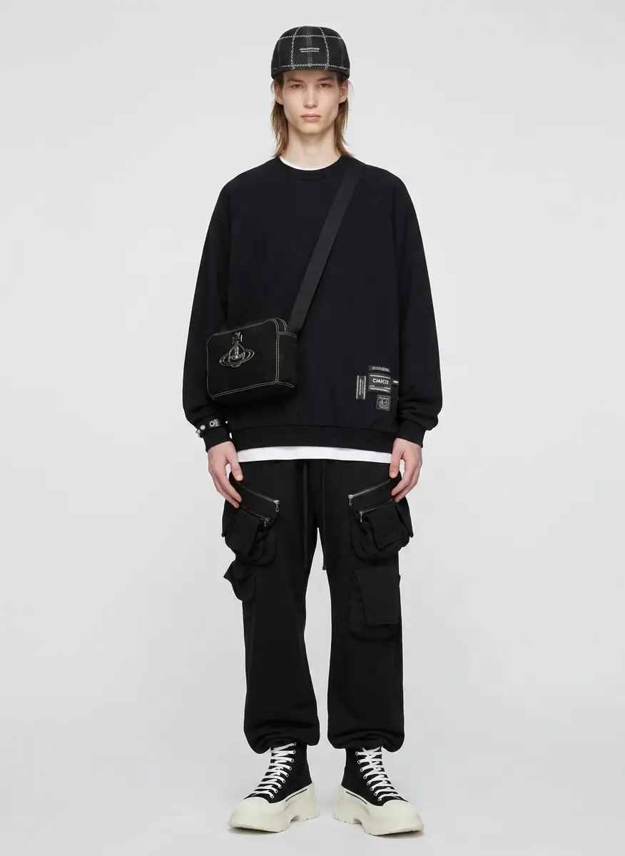 Julius Black Tactical Jogger Cargo Pants 8