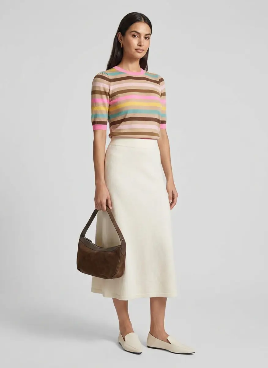 Lisa Yang Asta brushed cashmere midi skirt 6