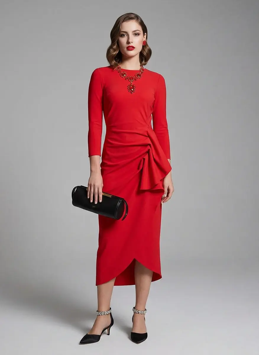 Modern Crimson Contrast