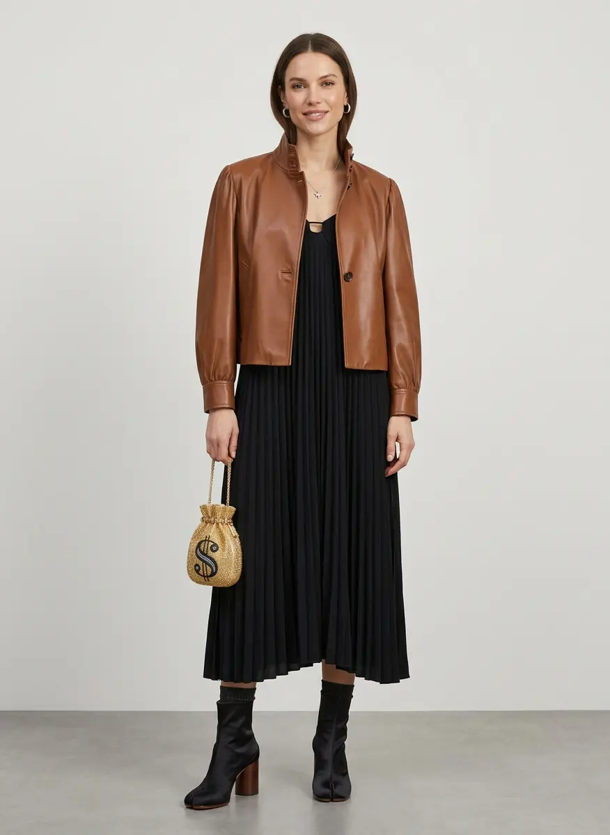 Evening Slip & Leather Edge