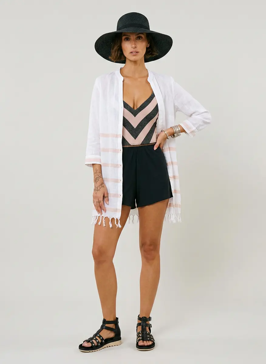 Monochrome Beach Elegance