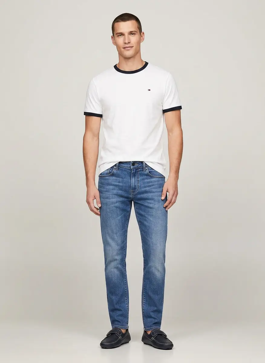 Tommy Hilfiger Tommy Hilfiger Boys' Short Sleeve Ken Ringer Crew Neck T-Shirt, Soft, Comfortable, Relaxed Fit 6