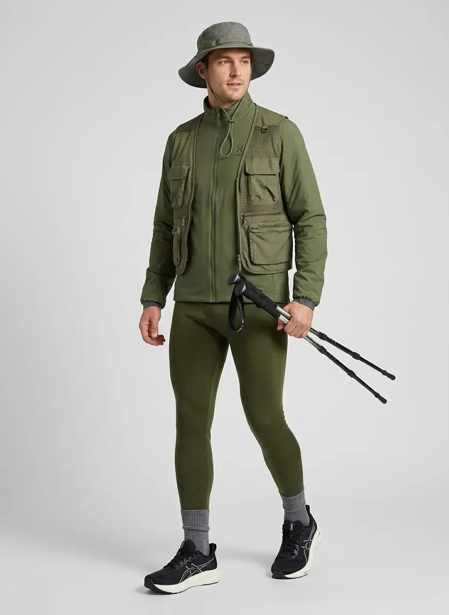 Merino.tech Merino Wool Base Layer Mens Bottom Pants 100% Merino Wool Heavyweight, Midweight, Lite Thermal Underwear Long Johns and Socks 7