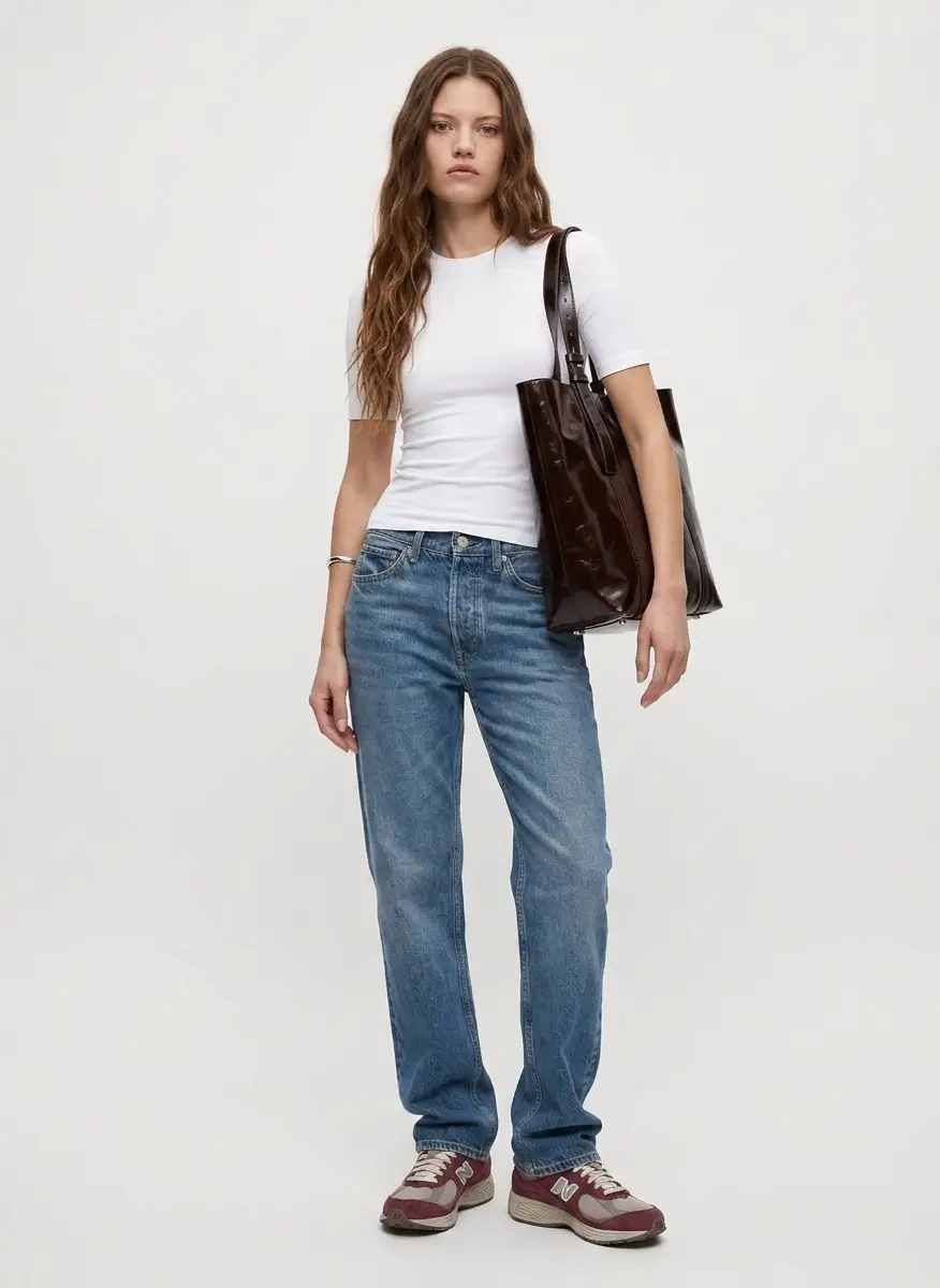 Totême White Classic Rib T-shirt 5