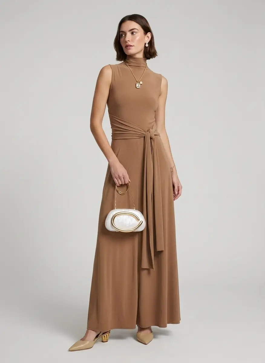Mocha Elegance Gown