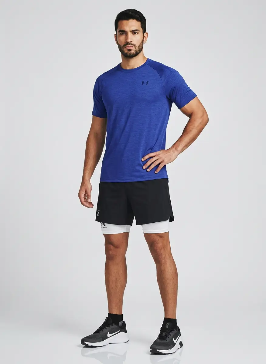 Under Armour Men's Textured Performance Logo T-Shirt 3